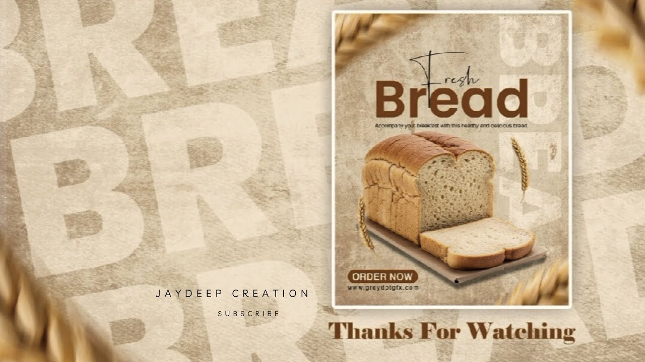 Create AMAZING Bread Poster Designs in Photoshop||Photoshop Tutorial||
