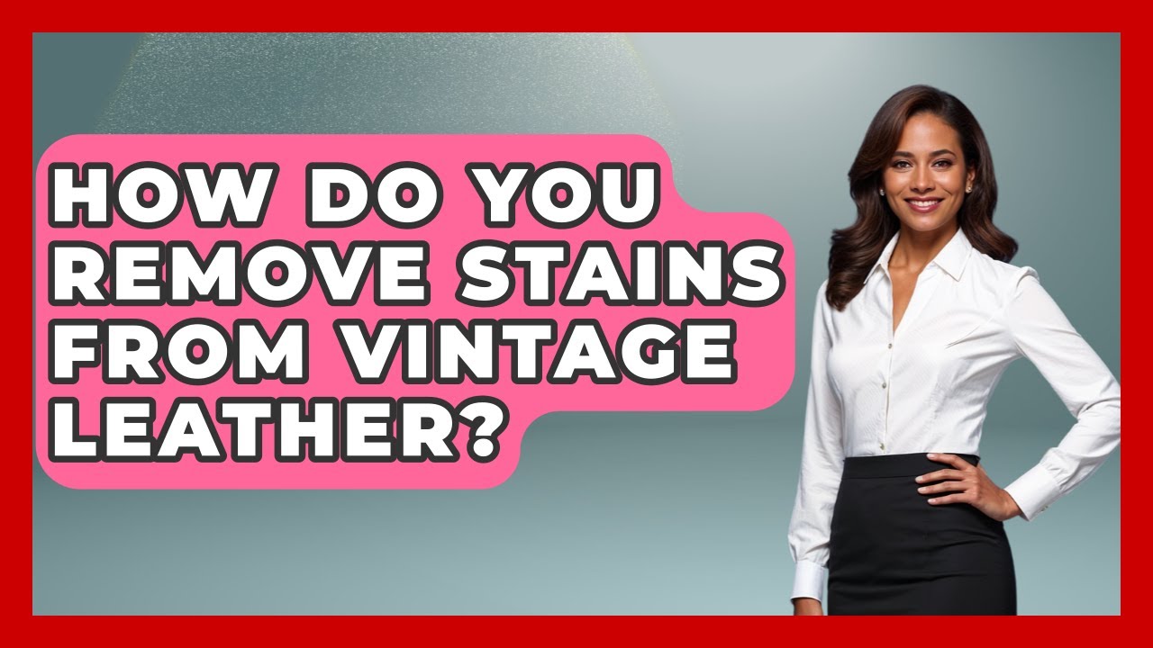 How Do You Remove Stains From Vintage Leather? - The Collectibles Guide