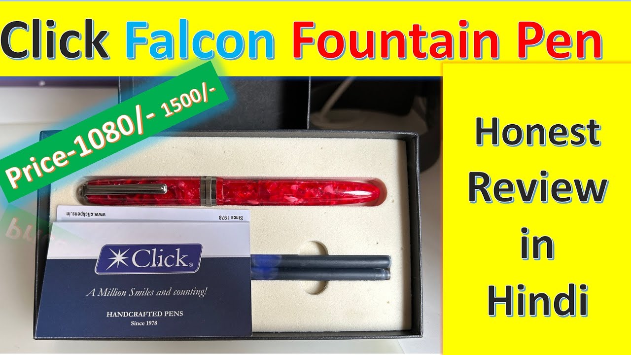 Click Falcon Fountain Pen Review in Hindi🔥🔥|Beautiful Indian Fountain Pen by Click💥💥|फाउंटेन पेन|