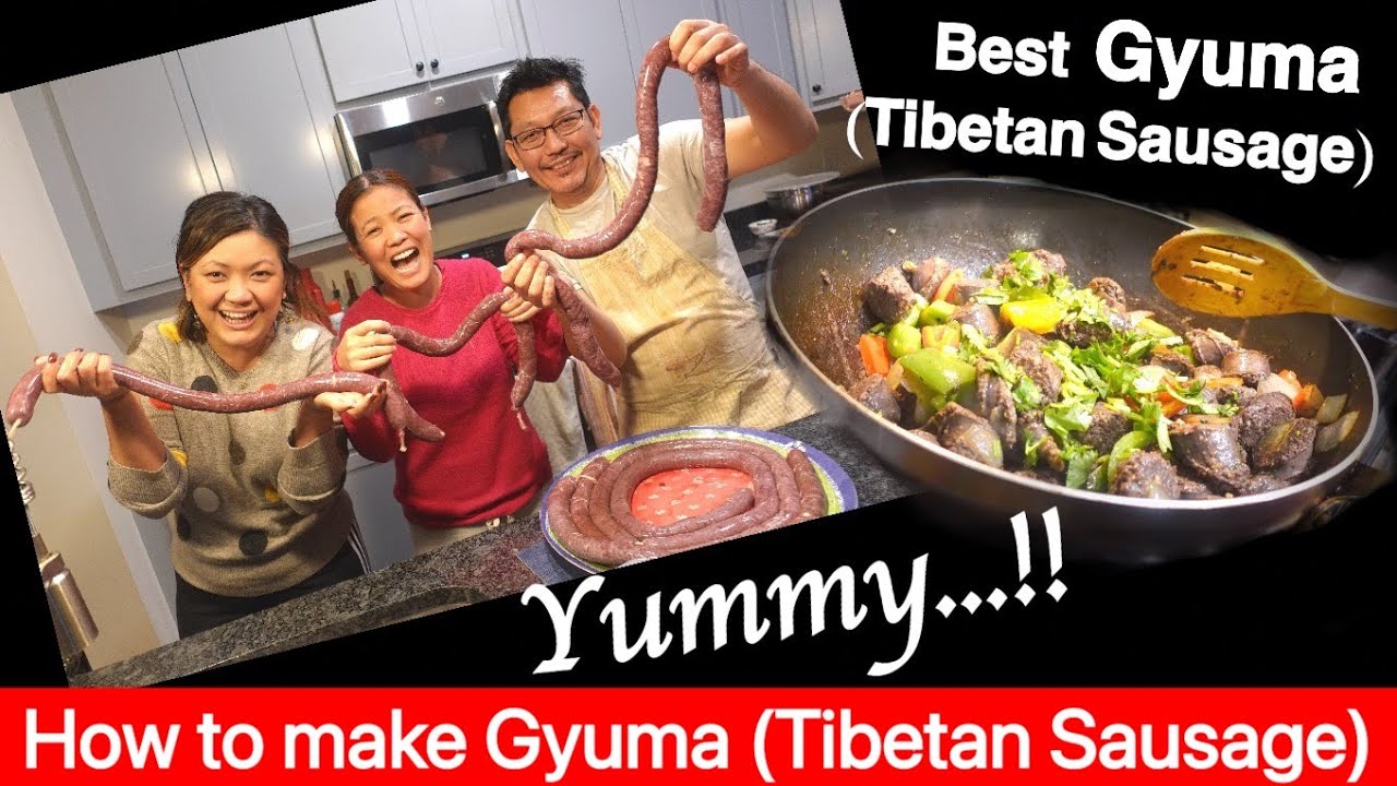 How to make Gyuma (Tibetan Sausage ) with Vermont three sisters || Tibetan VLOG