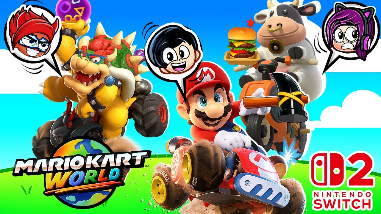 KARIM PELEA con SU FAMILIA en MARIO KART WORLD de NINTENDO SWITCH 2 | Karim Juega