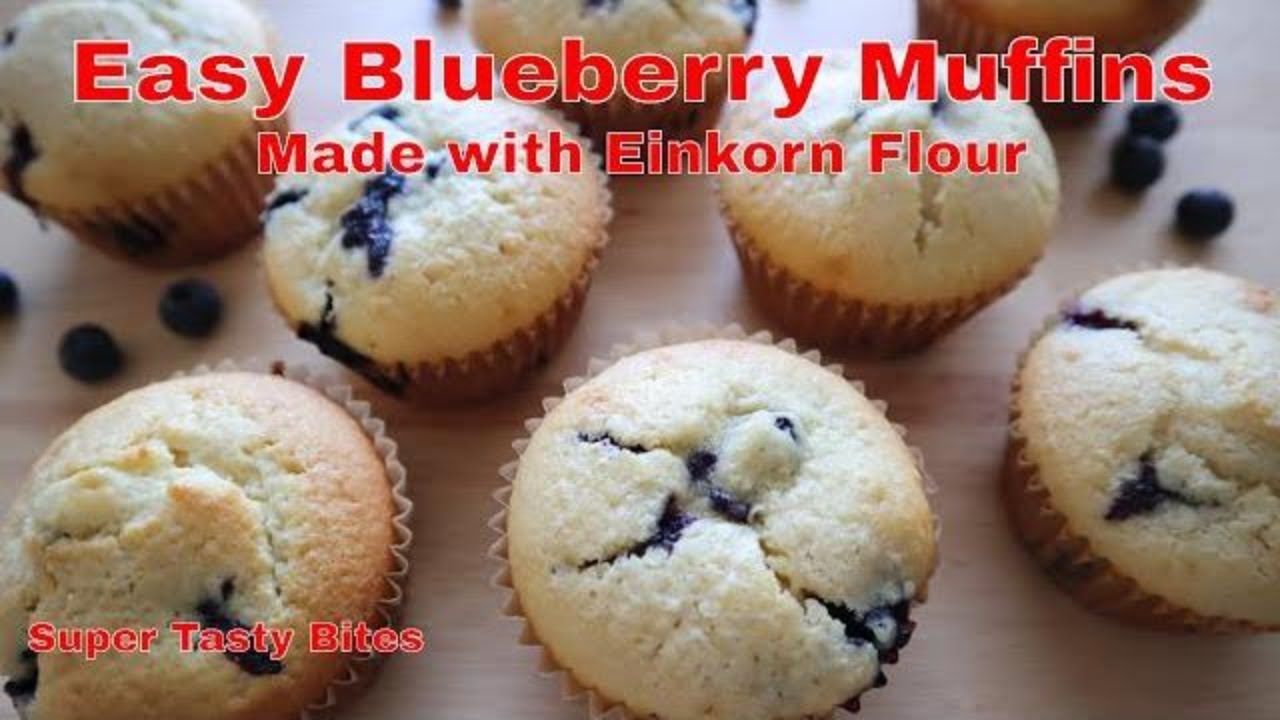 Einkorn Muffin Recipe Easy - Made with Fresh Blueberries