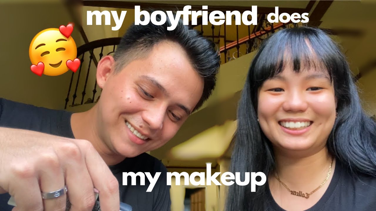 BOYFRIEND DOES MY MAKEUP 😂 | Collette Cantada ♥️