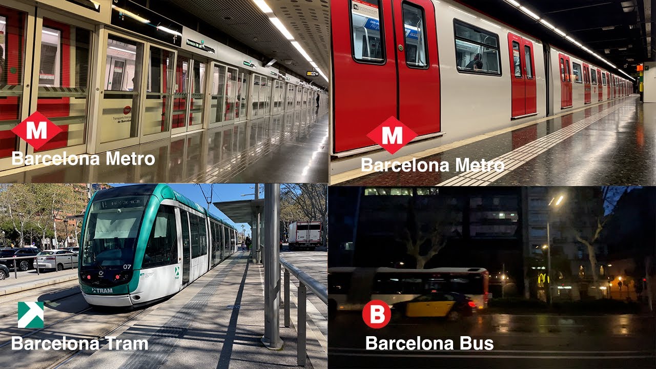 Barcelona Metro, Tram & Bus | Feb & Mar 2024 Compilation | 15 min | 4K