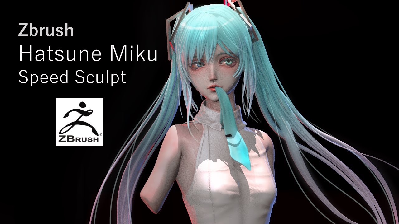 【Zbrush】Hatsune Miku Speed Sculpt timelapse