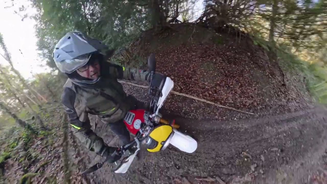 Pilgrims Way north Kent Downs on a Fantic  Caballero 500 Scrambler & Suzuki DRZ 400