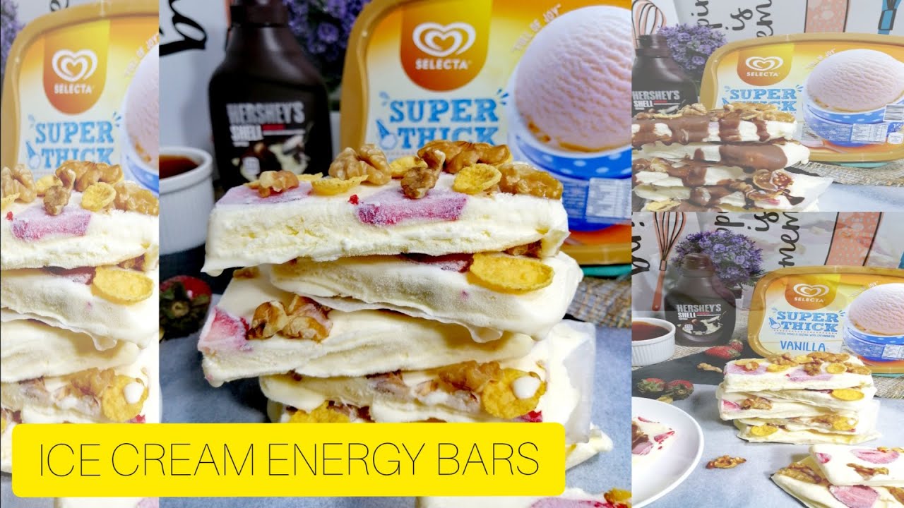 ICE CREAM ENERGY BARS | MY SUPER THICK CREATION with SELECTA VANILLA ICE CREAM | MommyChef Jenna