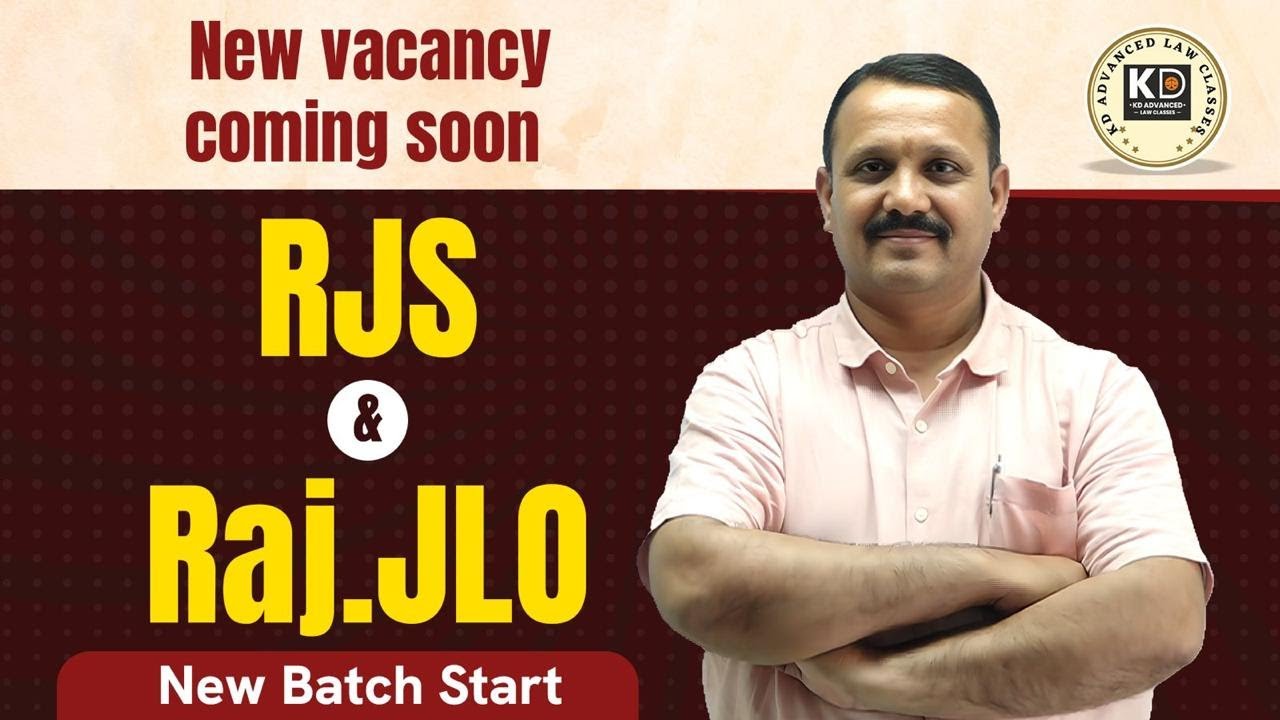 Upcoming law vacancy in Rajasthan in 2026 | RJS & JLO | New Batch Start| Big news for law aspirants!