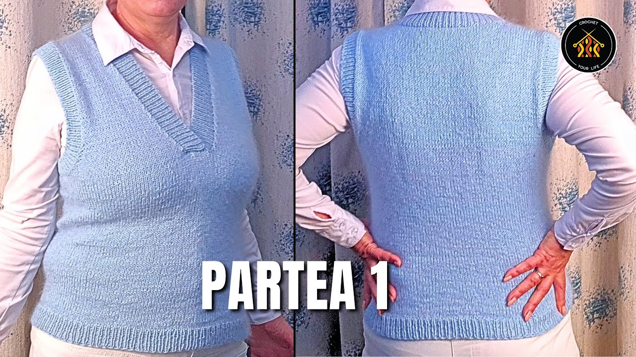 Cum tricotam o vesta simpla si frumoasa Claudia - Partea 1: inceputul pas cu pas
