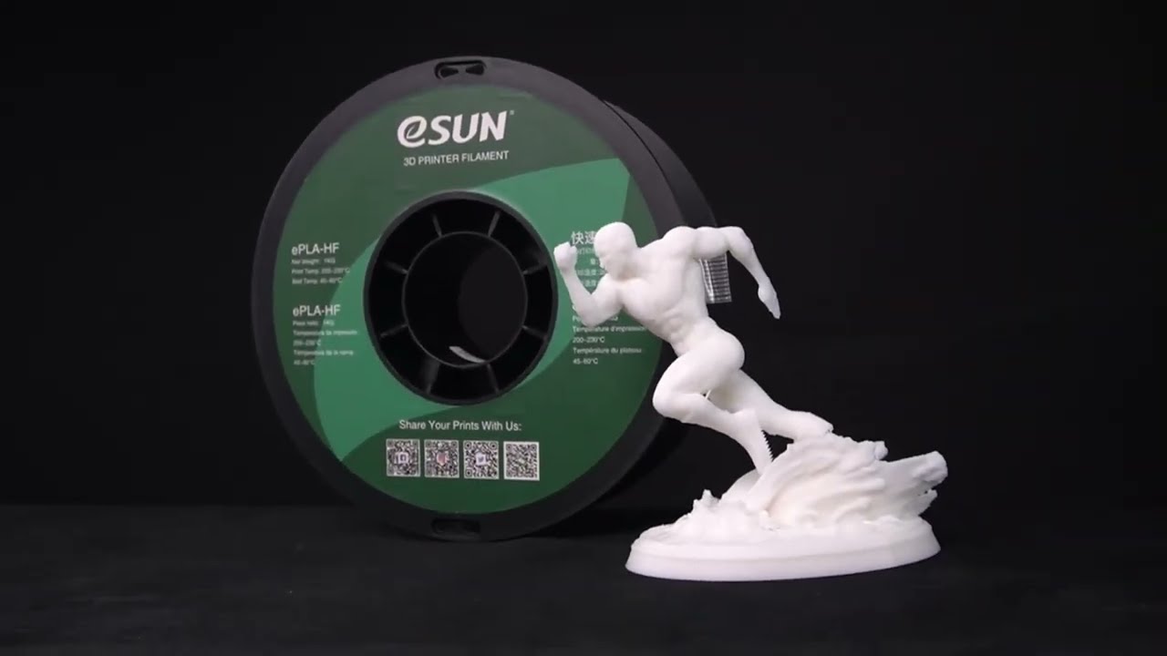 eSun released the FFF fast speed 3D printing filament ePLA-HS (High Speed) at Formnext