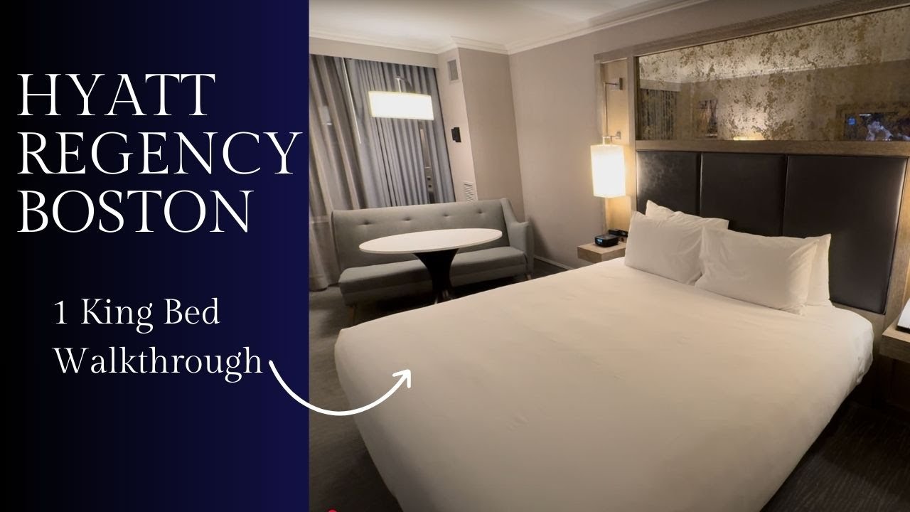 Hyatt Regency Boston Hotel Room Tour | 1 King Bed Room Walkthrough in Boston, MA