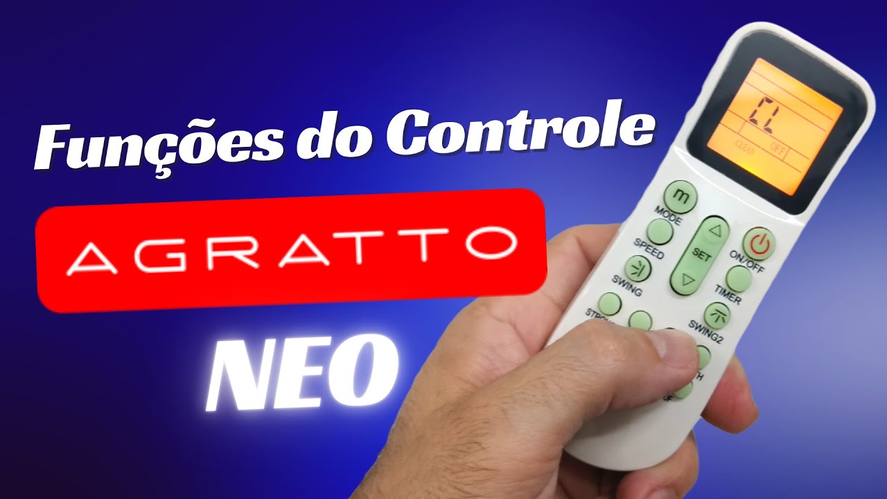 Agratto NEO funções do CONTROLE remoto deste Ar condicionado