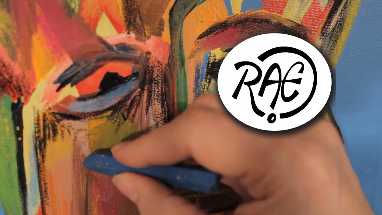 HOW TO PAINT WITH ACRYLIC PAINT and OIL PASTEL MIXED MEDIA ART Texture by RAEART