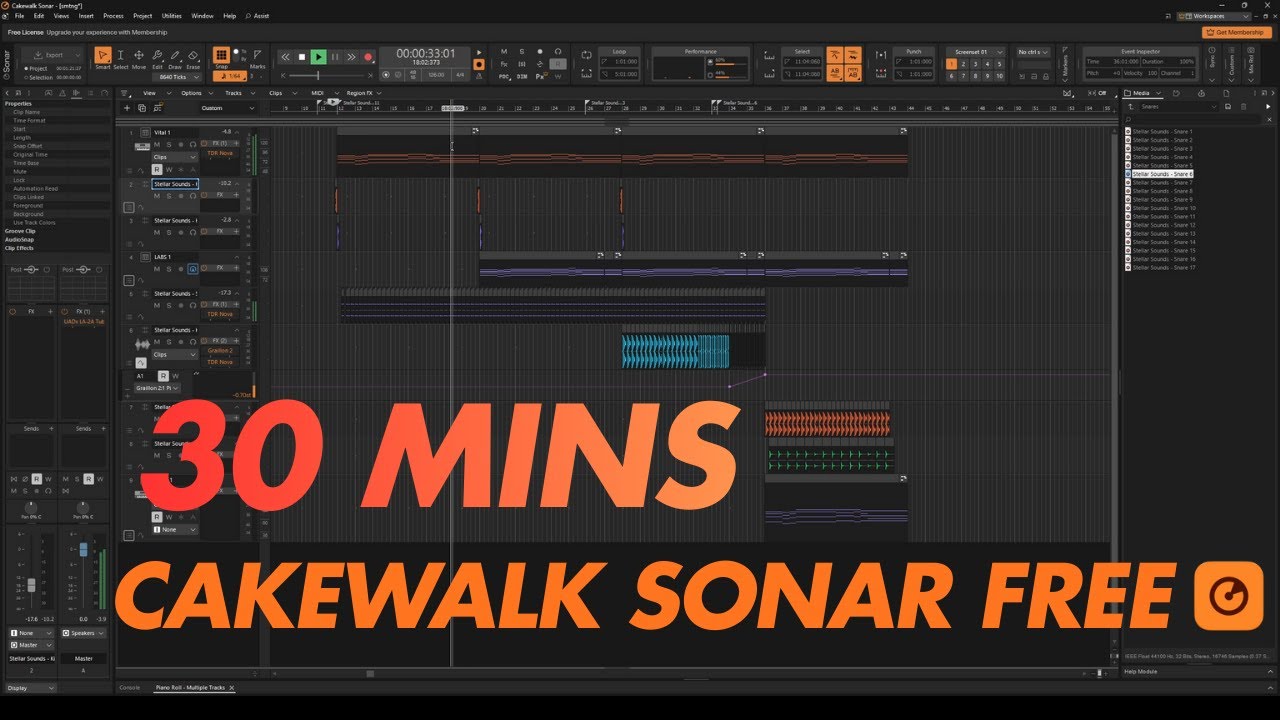 Making a mini Track in 30 mins. Cakewalk Sonar Free