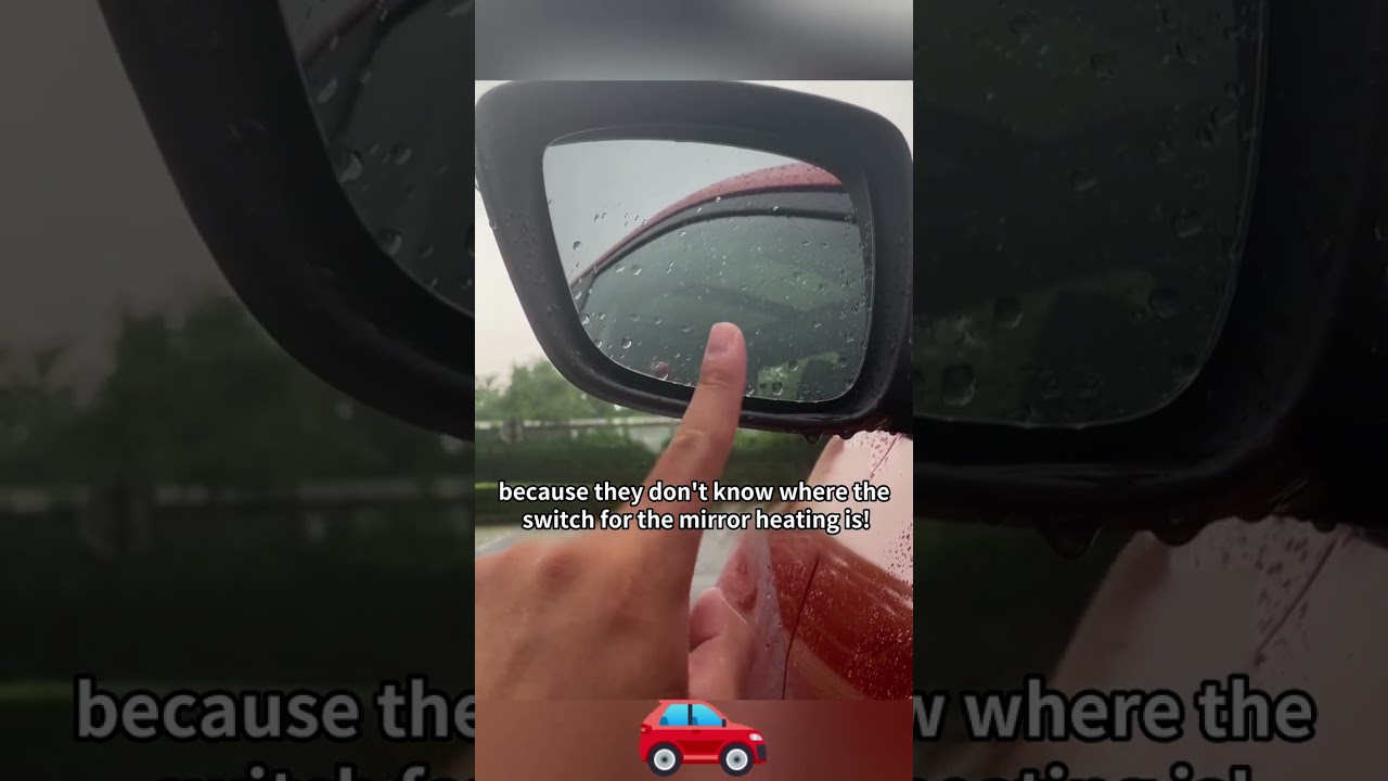 Only 3% of people know how to use rearview mirror heating!#car #driving #tips #tutorial #shorts
