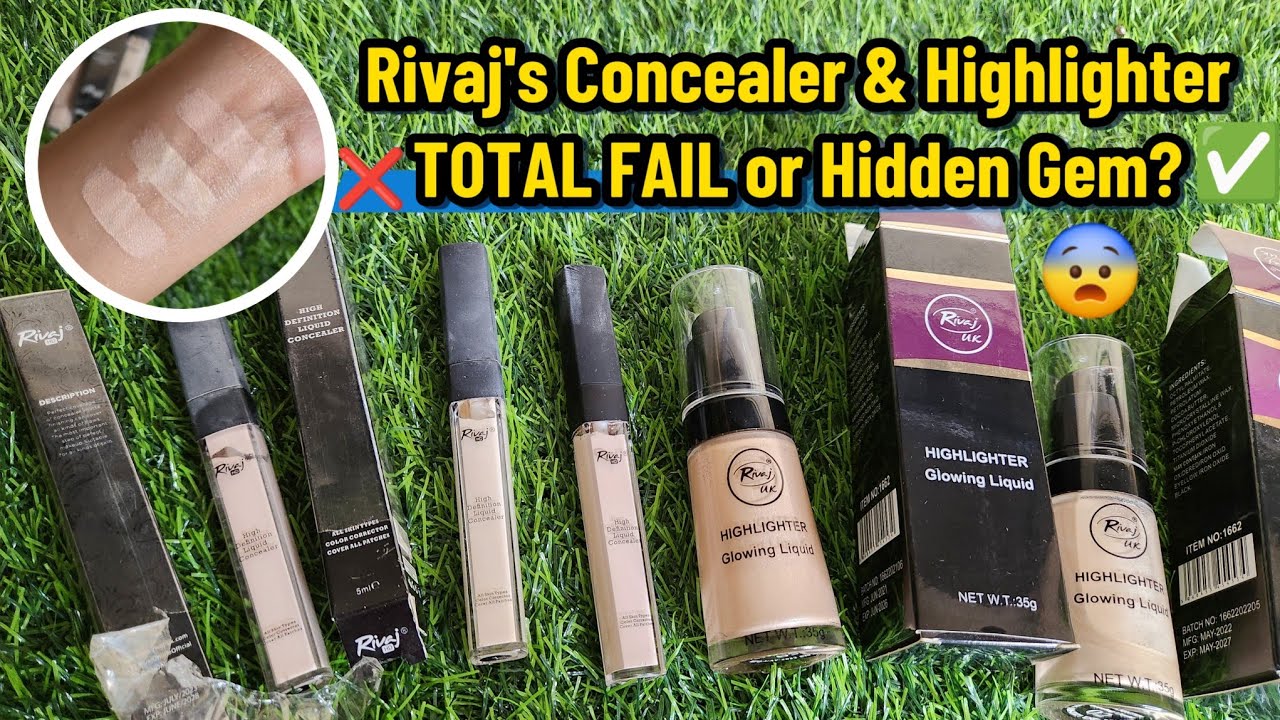 Rivaj UK cosmetics hd concealer and liquid highlighter Review ✨️