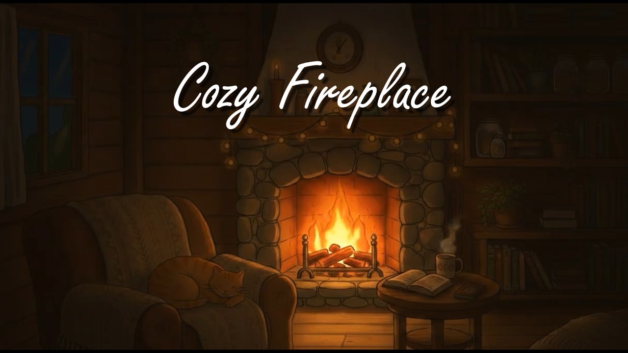 Cozy Fireplace Study Music  Warm Focus for Reading & Work (2 Hours) ☕ 溫暖壁爐讀書音樂