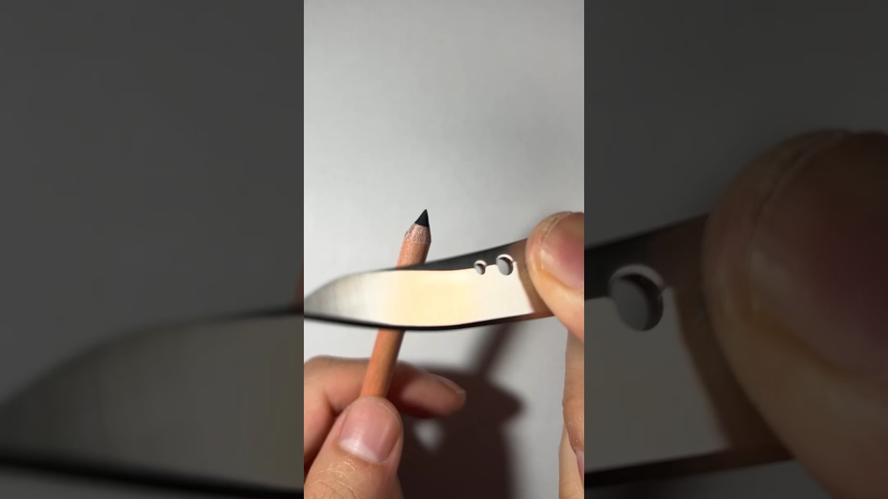 Let’s sharpen our pencils with a blade. 