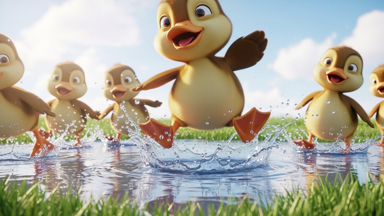 Танцующие утята в луже 🦆💦🎵 | Мультфильм для детей и весёлые приключения