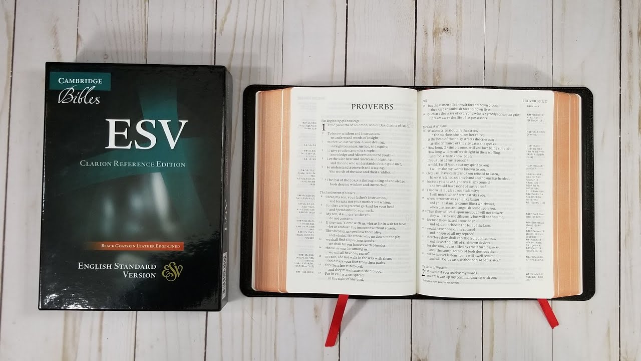 Cambridge ESV Clarion из черной козьей кожи