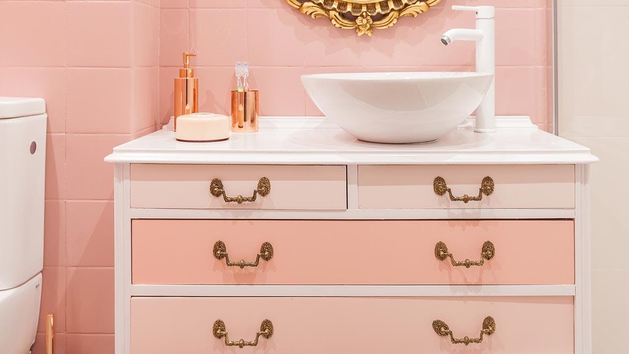 Cómo hacer un mueble de baño a partir de una cómoda de segunda mano - Decogarden