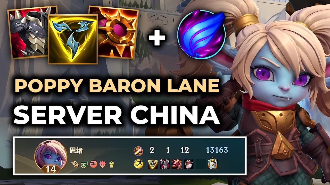 Poppy Wild Rift China - Build Runes Guide Patch 7.1f - Gameplay Poppy Season 21