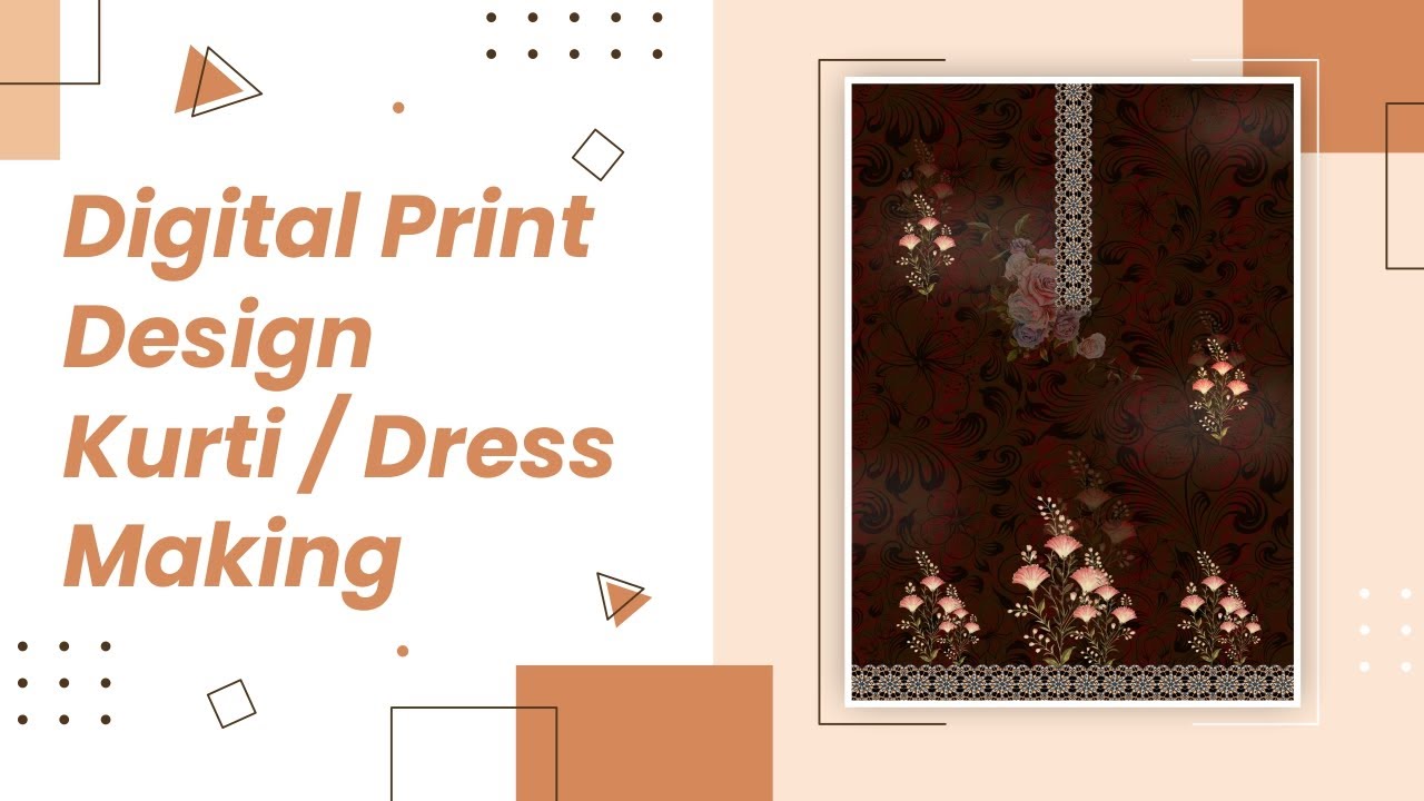 Digital print design kurti/dress making