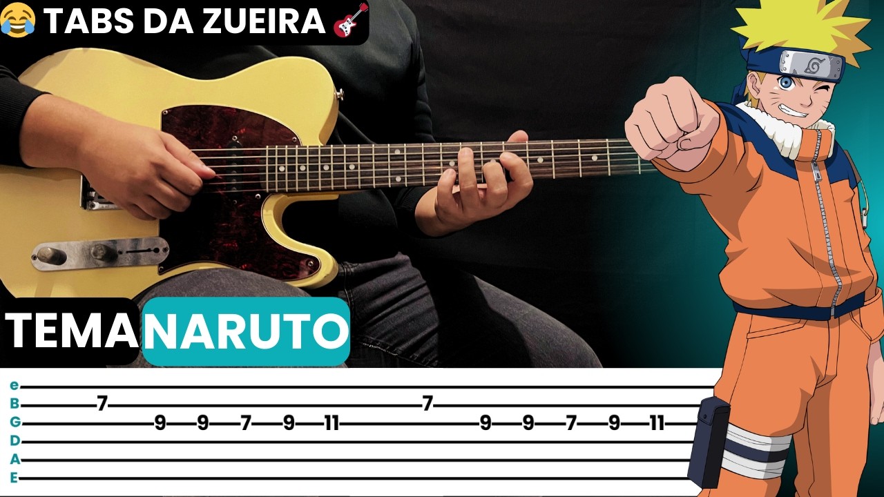 Tema Triste de Naruto - Tabs da Zueira🎸😂 - Tablatura de Guitarra
