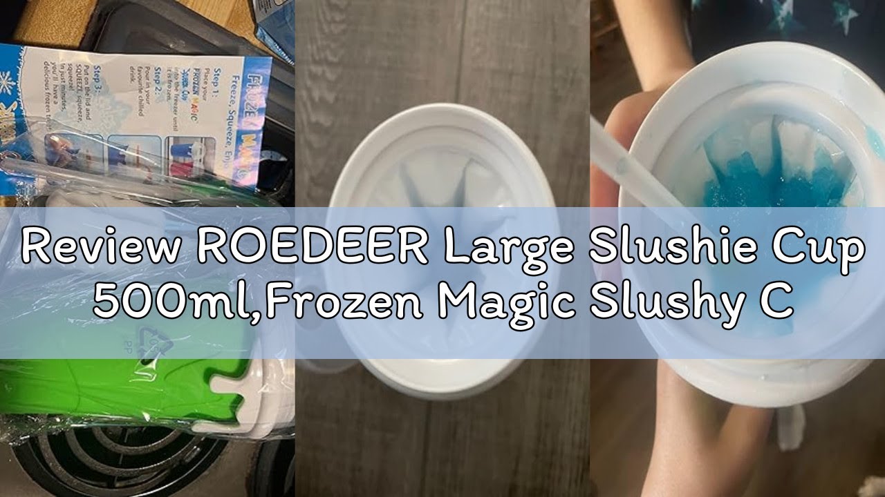 Review ROEDEER Large Slushie Cup 500ml,Frozen Magic Slushy Cup Maker,DIY Homemade Ice Cream,Milk Sha