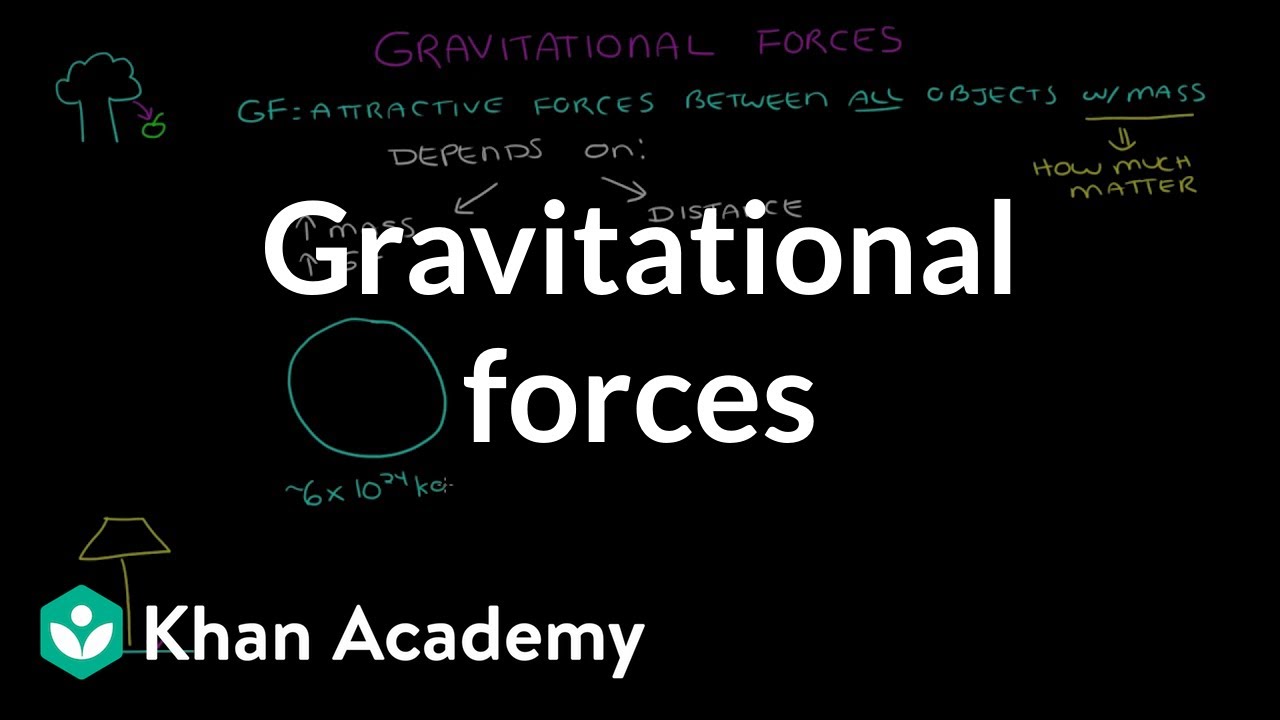 Gravitational forces | Forces at a distance | Middle school physics | Khan Academy