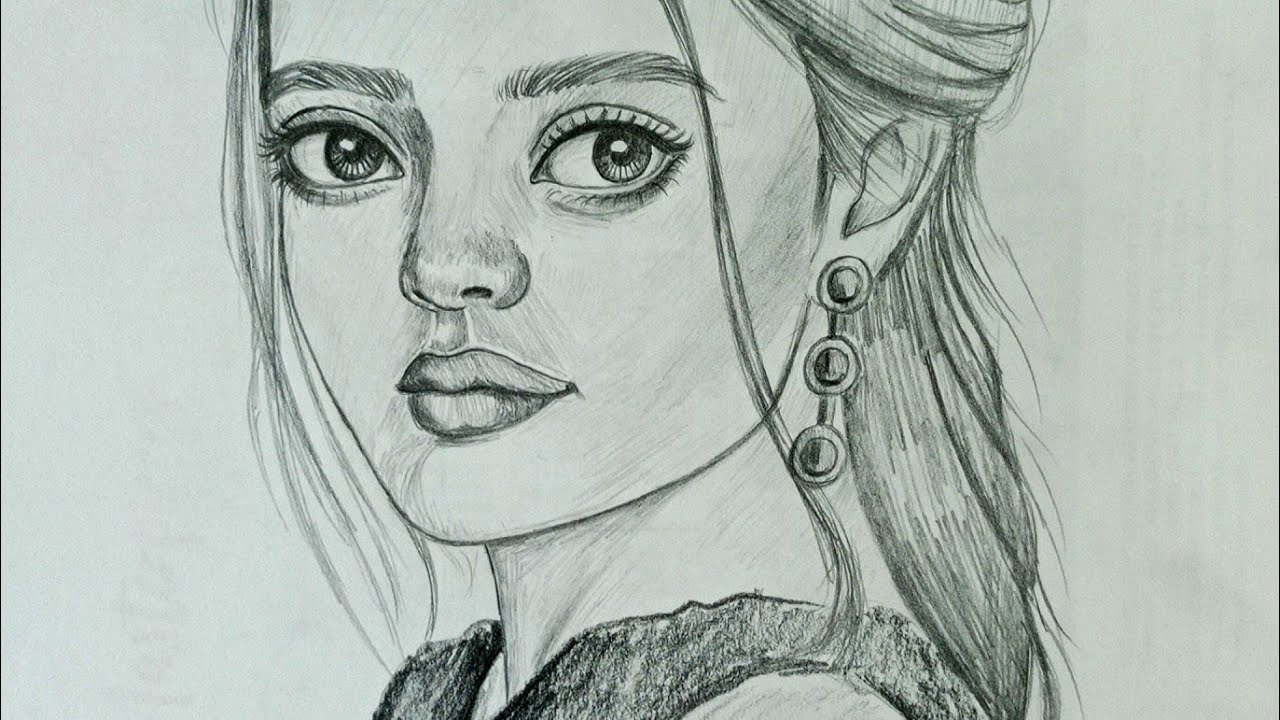 ✅Beautiful Girl Pencil Drawing | Realistic Portrait Sketch Step by Step ( Loomis Method )