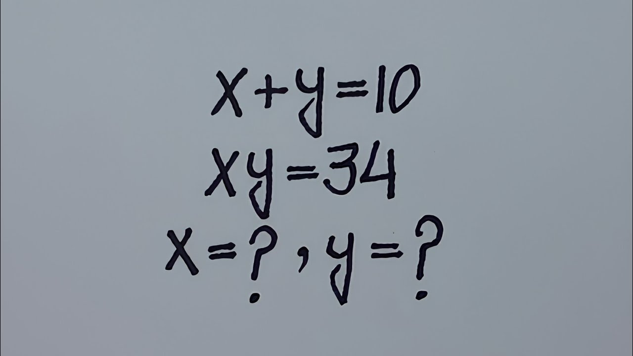Consegue Resolver?? | Uma Boa Equação não Linear!! | x = ?, y = ?