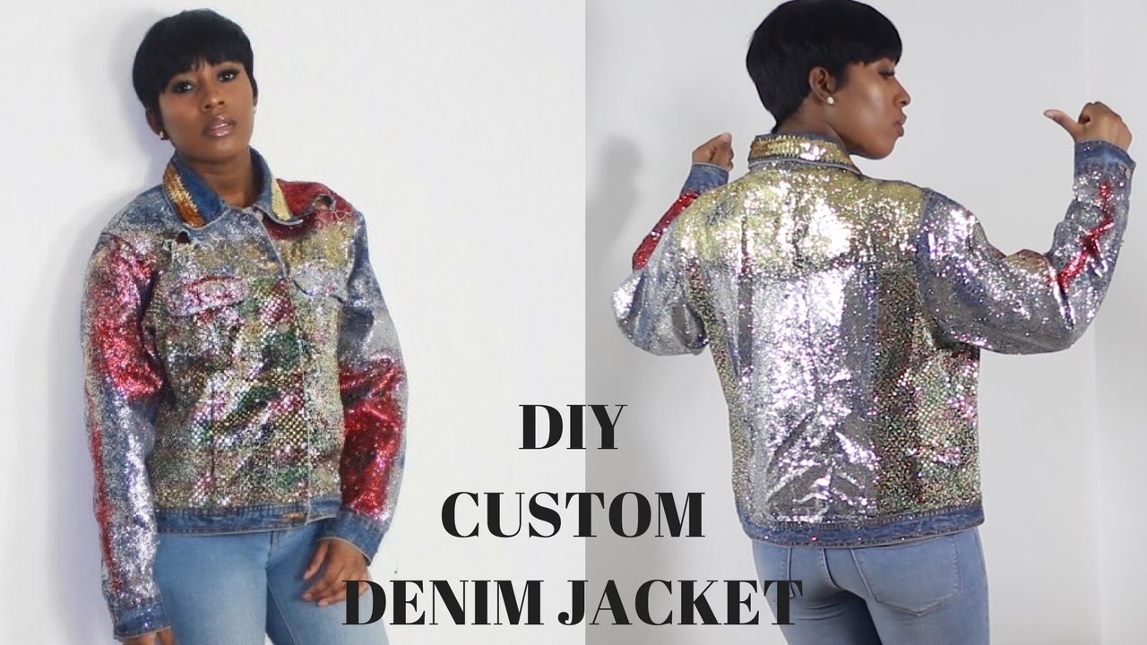 DIY CUSTOM DENIM GLITTER JACKET!