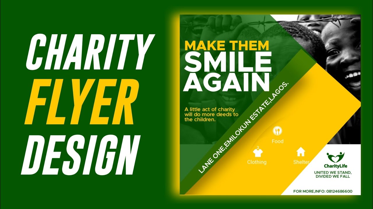 How to Create a Charity Flyer Design Using Pixellab | #creativity  #pixellab #charity #flyerdesign