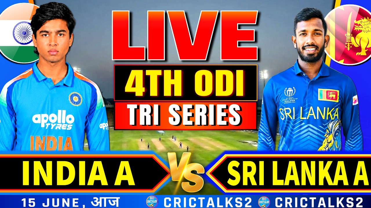 🔴 Live: India A vs Sri Lanka A, 4th ODI | Tri Series 2026 | Cricket Match Today Score & Commentary