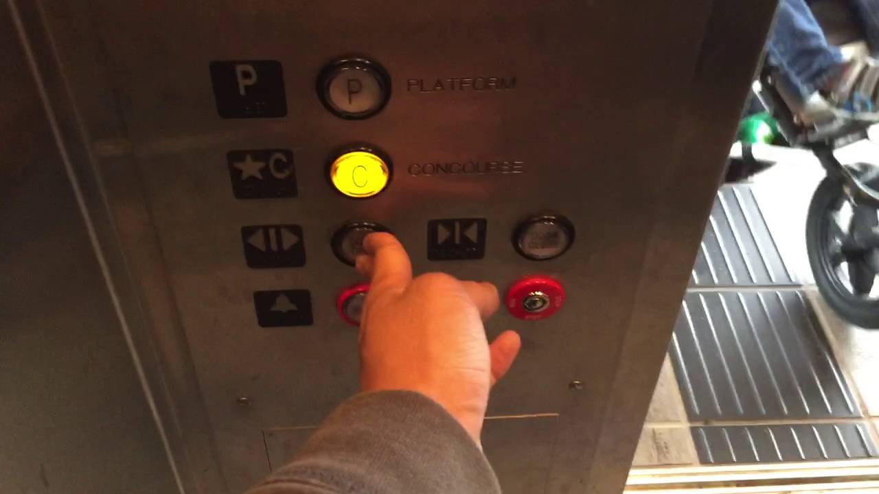 MEI traction elevator (Hayes) at Main Street - Science World SkyTrain Station (West Entrance)