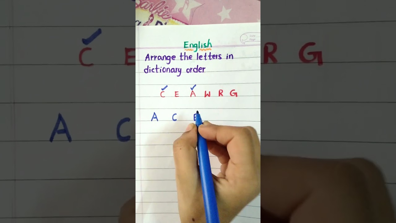 Arrange the letters in Dictionary order #shorts #short #youtubeshorts #ytshorts #trending