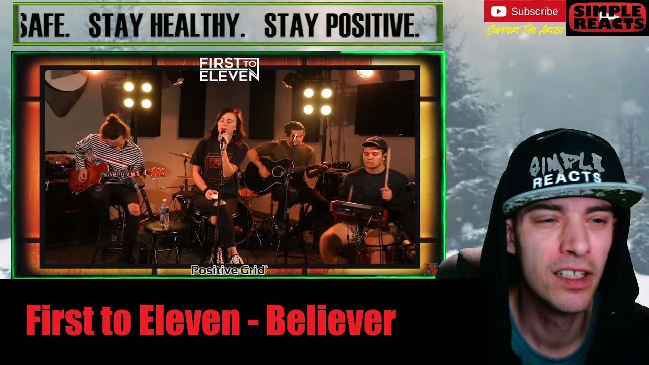 First to Eleven Believer- Imagine Dragons Acoustic cover (livestream) Reaction