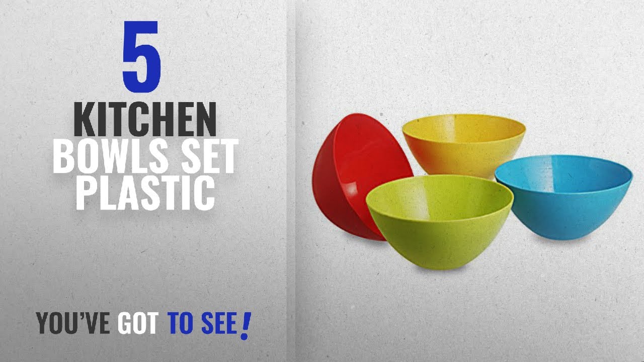 Top 10 Kitchen Bowls Set Plastic [2018]: All Time Plastic Mixing Bowl Set, 800ml, Set of 4,