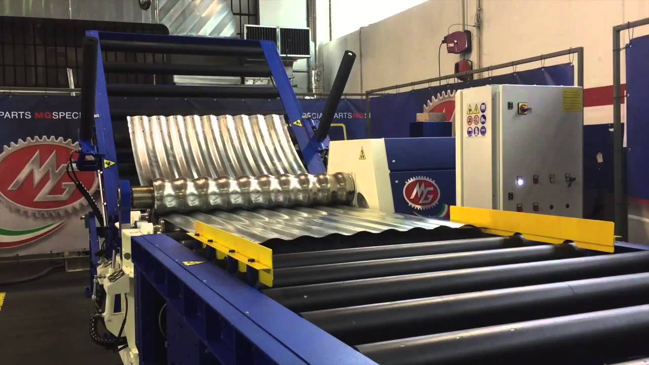 Corrugated plate bending rolling MG srl 4 rolls automated