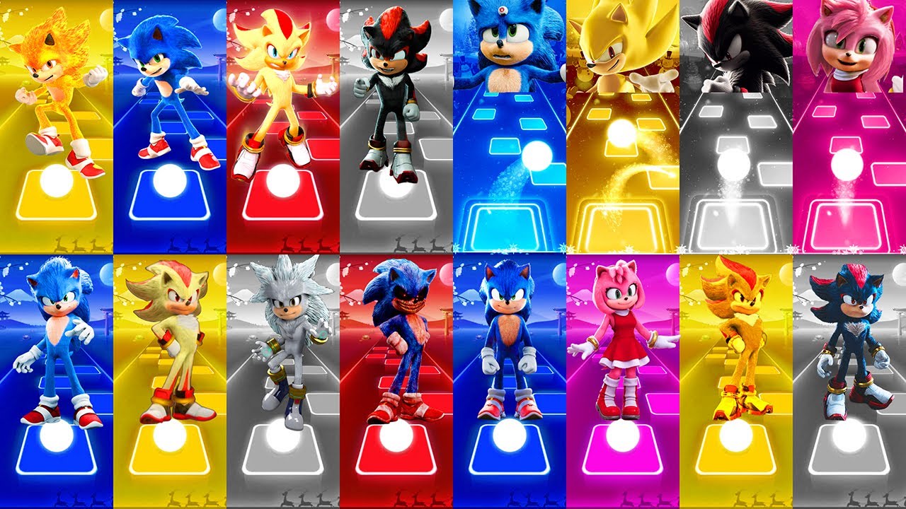 All Characters Mega-Mix: Super Sonic 🔴 Sonic The Hedgehog 🔴 Super Shadow 🔴 Shadow 🔴 Knuckles 🔴 Tails