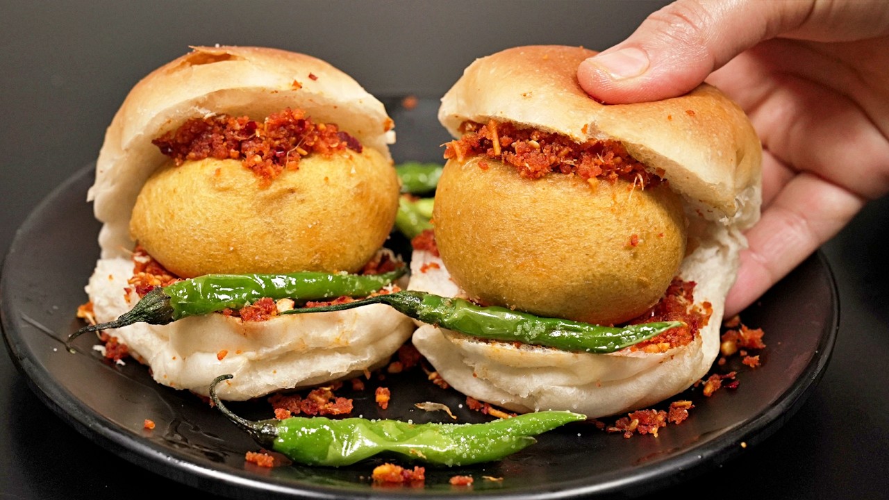 How To Make Mumbai Street Style Vada Pav at Home - With Red Chutney