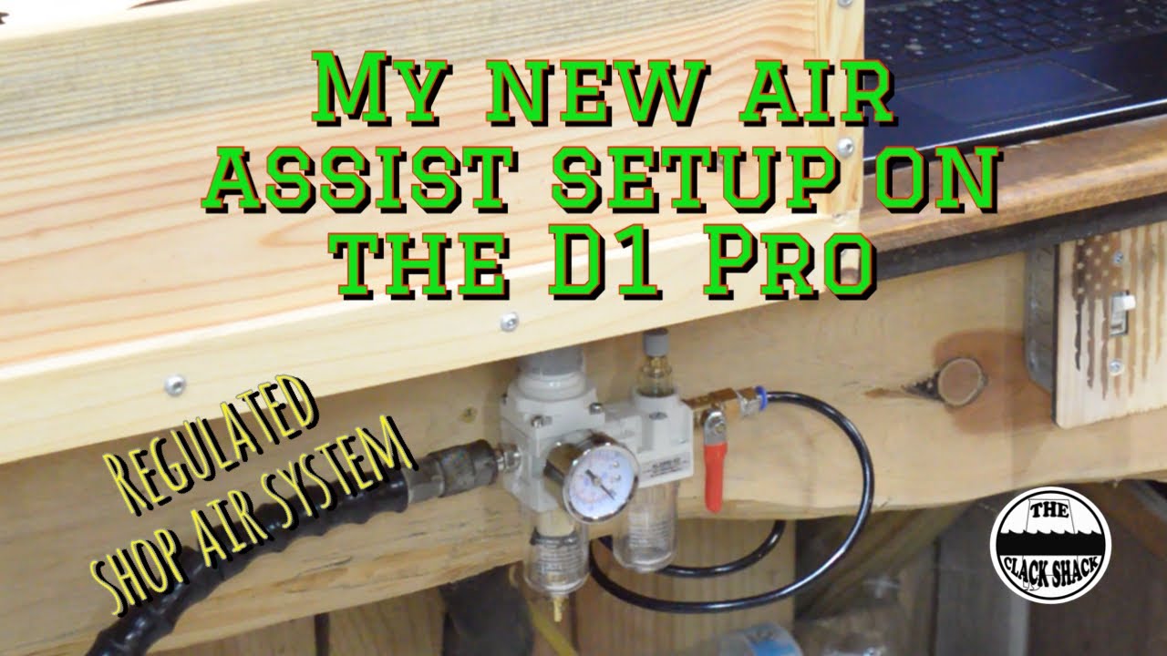 My new air assist setup on the D1 Pro