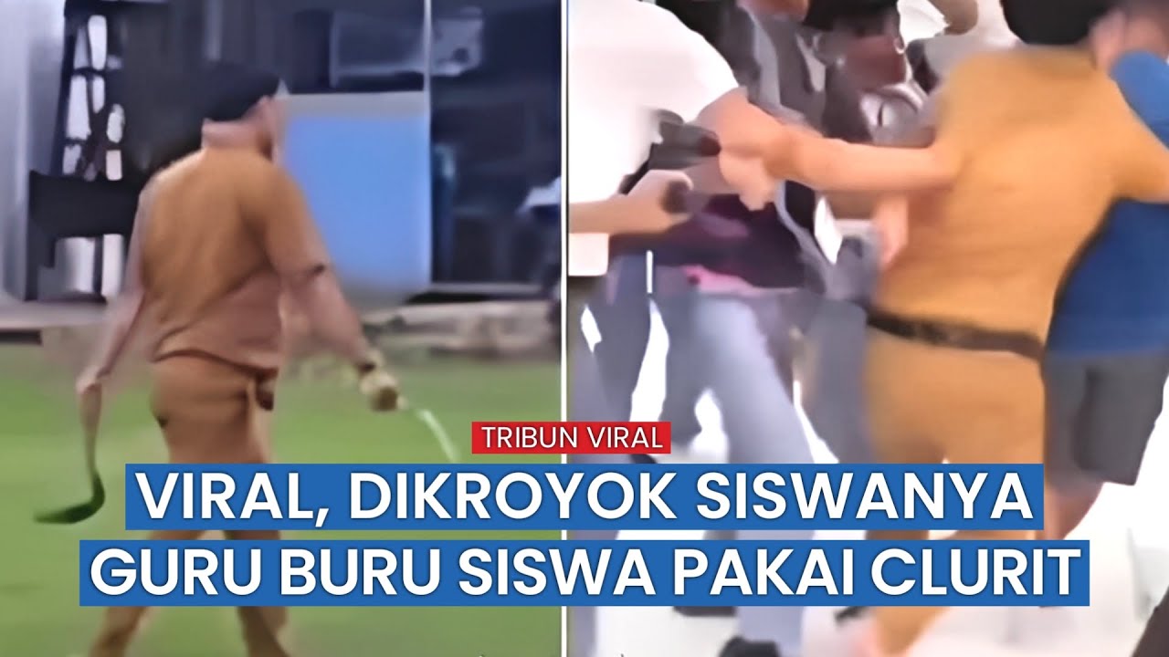 Viral, Guru SMK yang Dikeroyok Viral Kejar Siswa Pakai Celurit hingga Lapor Diknas