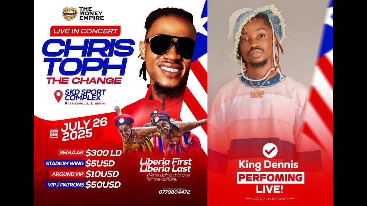 Liberia Trending Artists King Dennis and others Live Performance at Christoph The Change Concert SKD