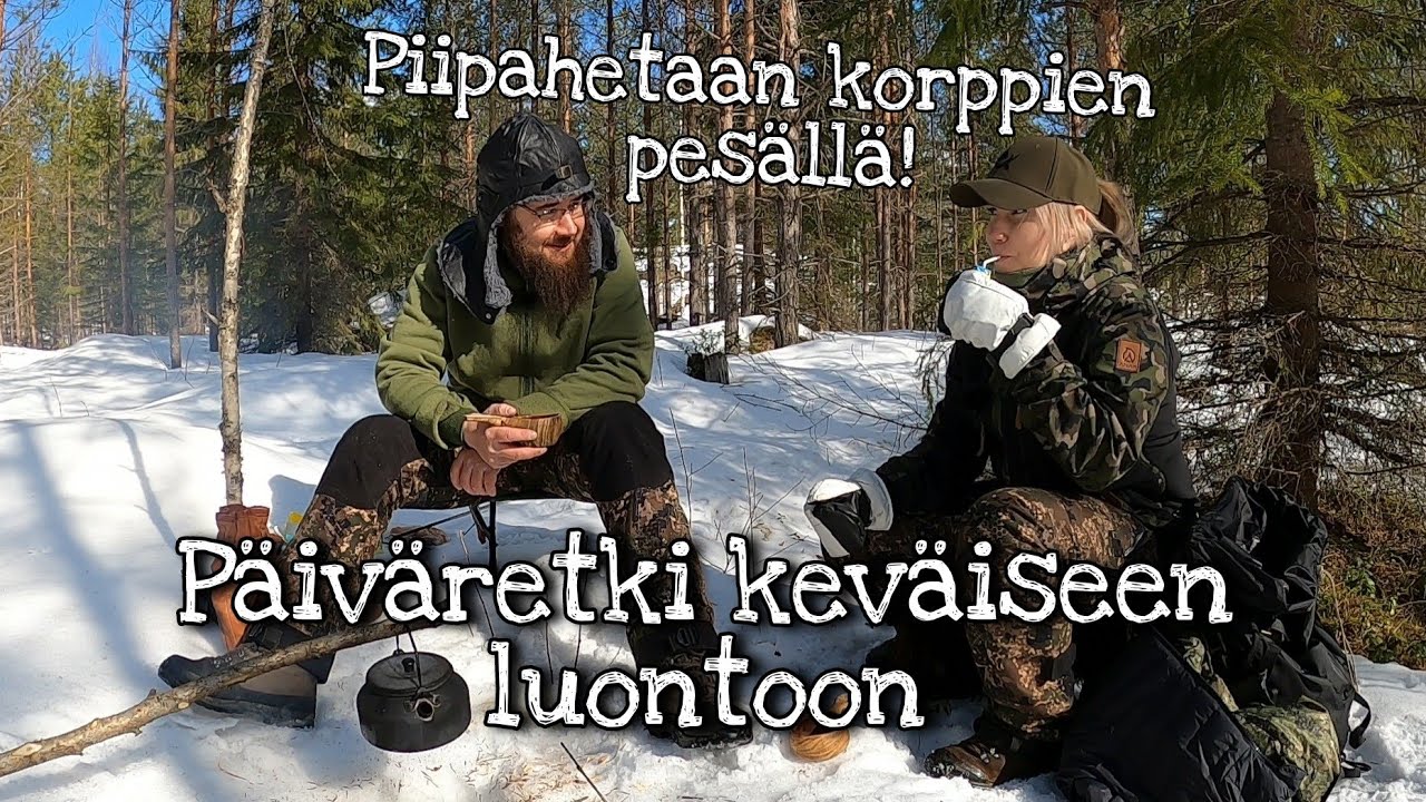 Päiväretki nokipannukahville - korppien ihastelua - korpin pesällä