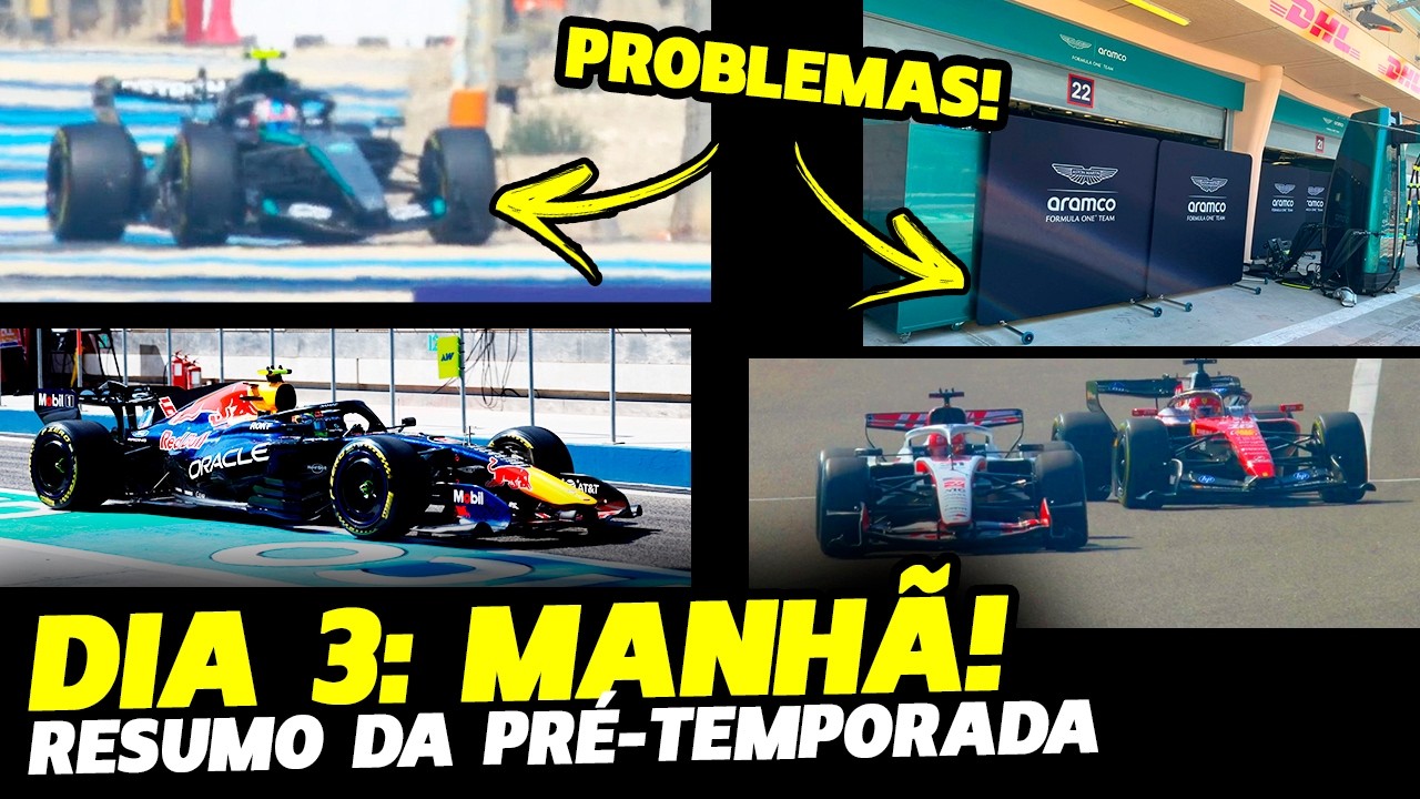 🚨DIA 3 MANHÃ: MERCEDES DÁ PROBLEMA, ASTON AUMENTA CRISE E MCLAREN SILENCIOSA | FÓRMULA 1 |GP EM CASA