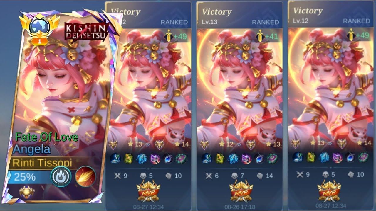 TUTORIAL HOW TO PLAY ANGELA BEST BUILD EMBLEM AND ROTATION 2024!!