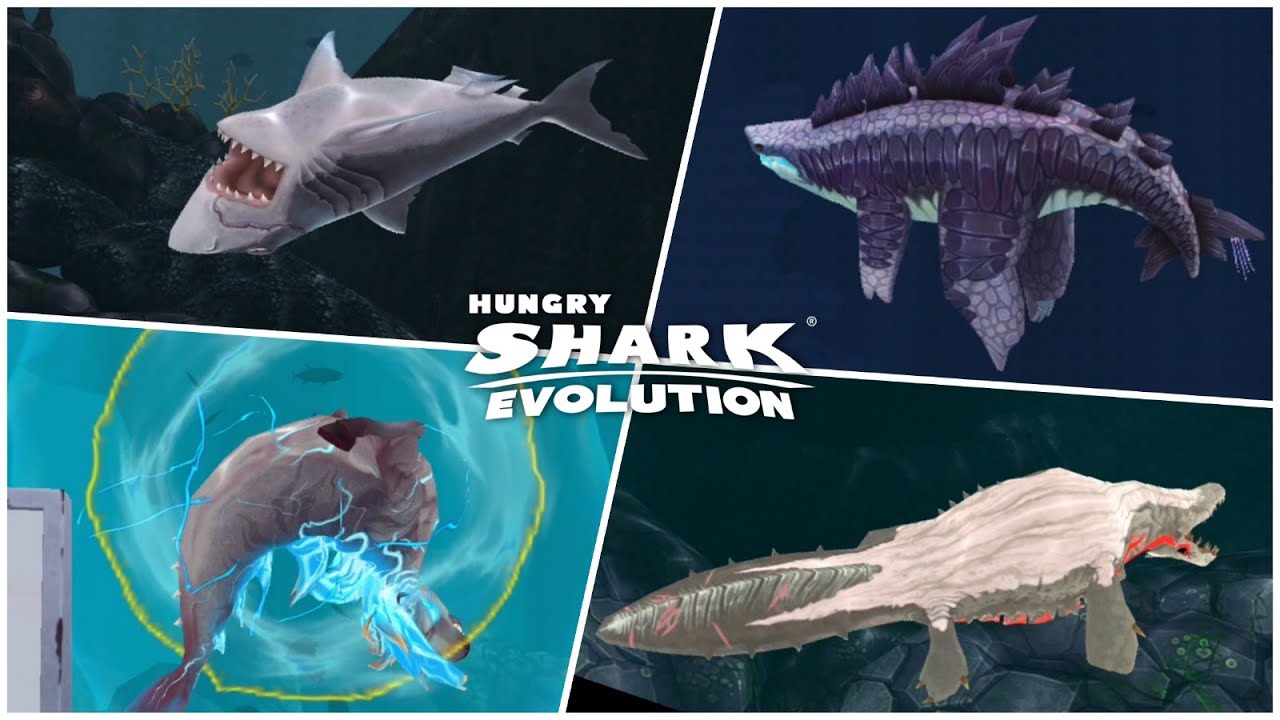 HUNGRY SHARK EVOLUTION - ALL DEEP SEA DEATH NEW 2024 (NEW HOWRSEA UPDATE)