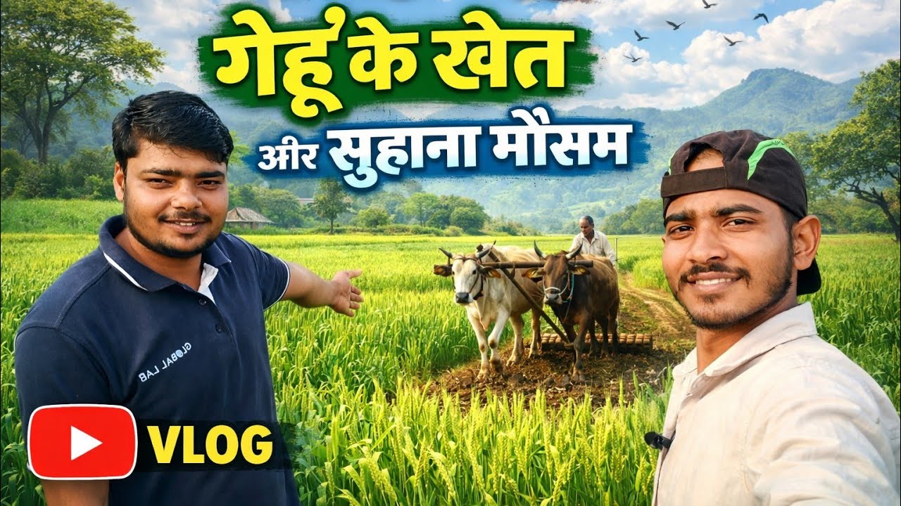 Village Life: Gehun ke khet aur suhana mausam 💚 (Vlog)
